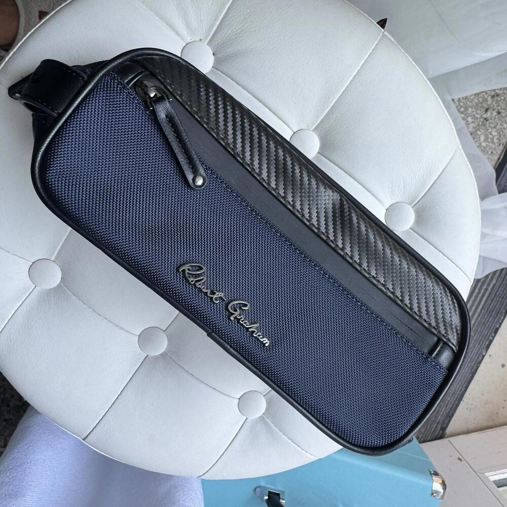 Robert Graham Blue Toiletry Travel Bag
